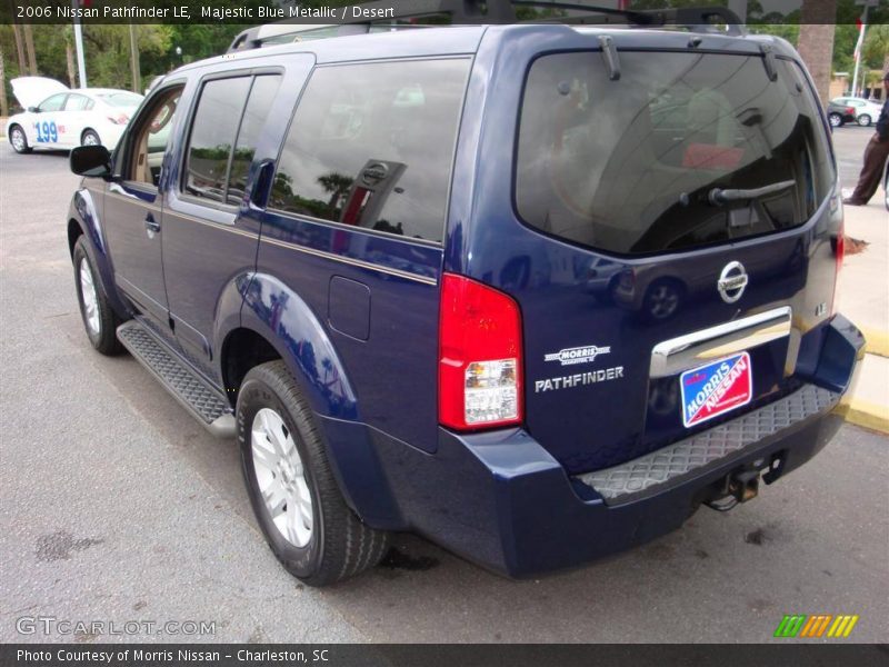 Majestic Blue Metallic / Desert 2006 Nissan Pathfinder LE
