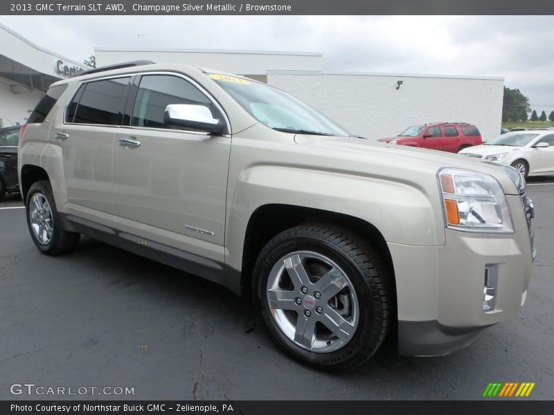 Champagne Silver Metallic / Brownstone 2013 GMC Terrain SLT AWD
