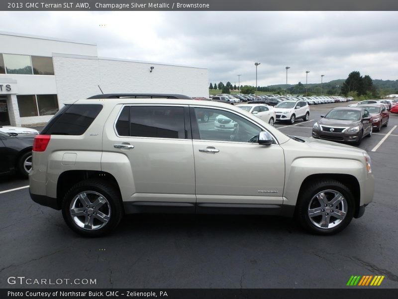 Champagne Silver Metallic / Brownstone 2013 GMC Terrain SLT AWD