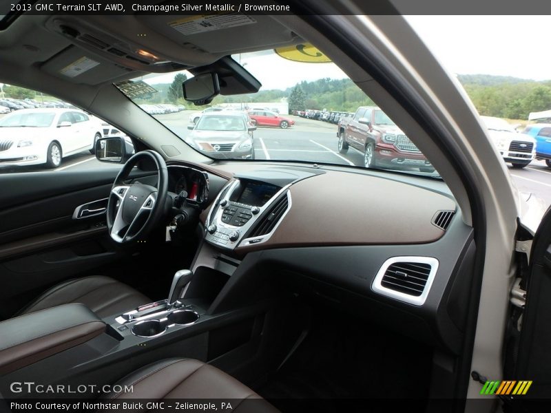 Champagne Silver Metallic / Brownstone 2013 GMC Terrain SLT AWD