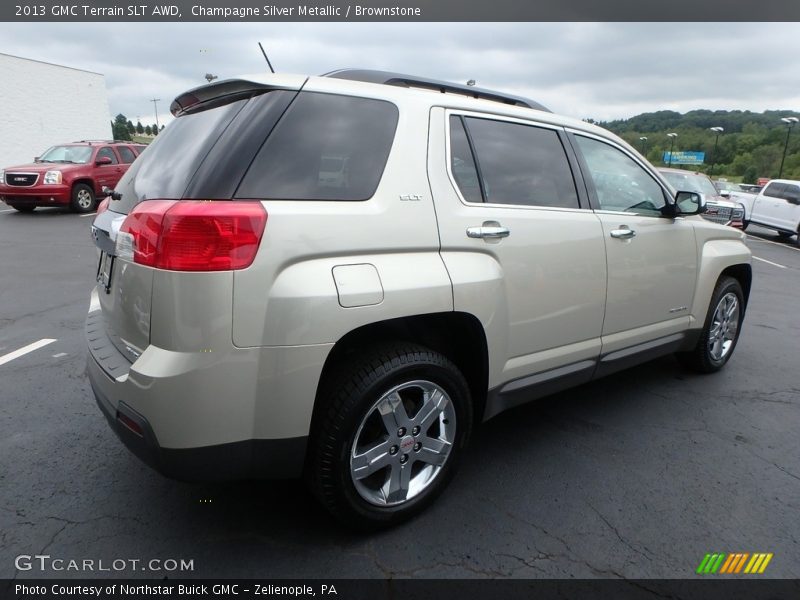 Champagne Silver Metallic / Brownstone 2013 GMC Terrain SLT AWD
