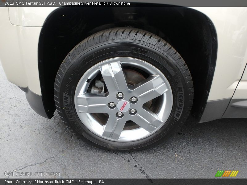 Champagne Silver Metallic / Brownstone 2013 GMC Terrain SLT AWD