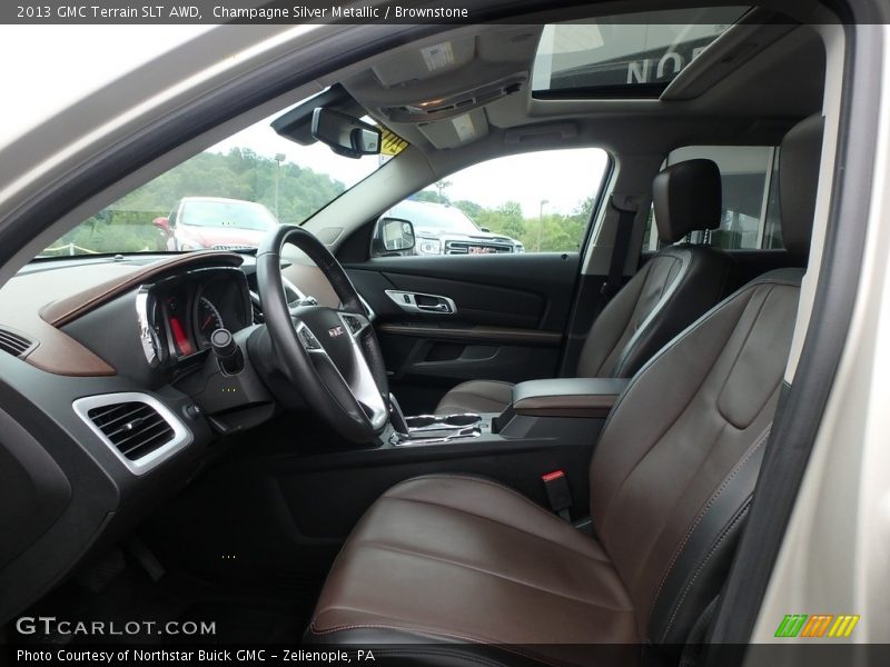 Champagne Silver Metallic / Brownstone 2013 GMC Terrain SLT AWD