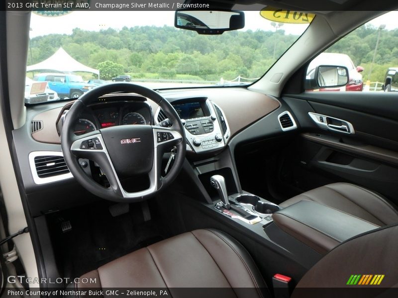 Champagne Silver Metallic / Brownstone 2013 GMC Terrain SLT AWD