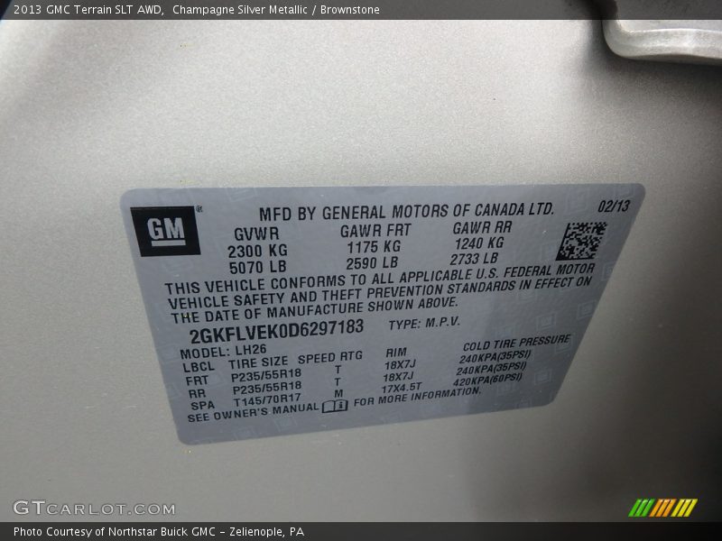 Champagne Silver Metallic / Brownstone 2013 GMC Terrain SLT AWD