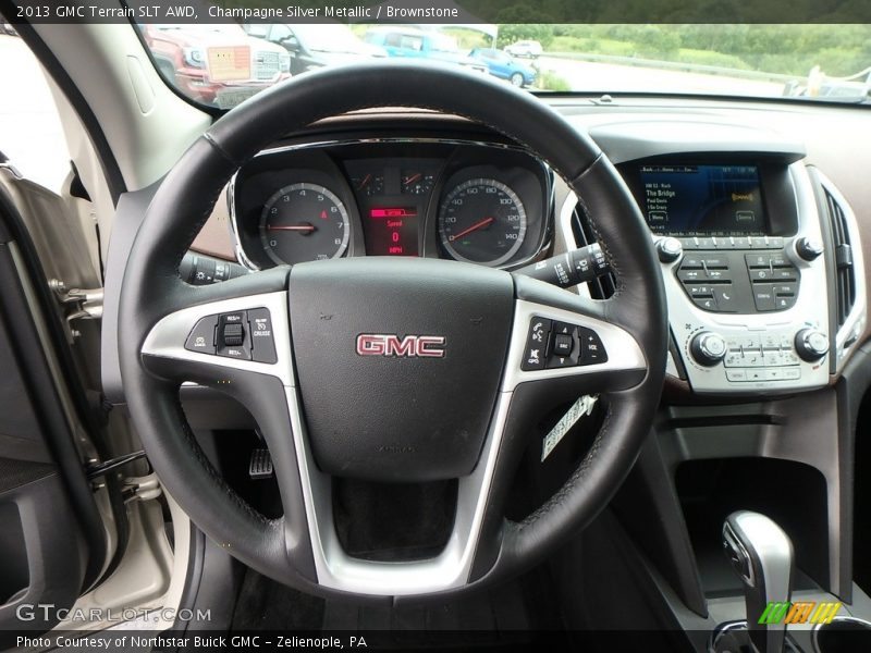 Champagne Silver Metallic / Brownstone 2013 GMC Terrain SLT AWD