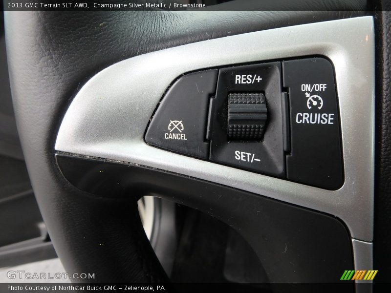Champagne Silver Metallic / Brownstone 2013 GMC Terrain SLT AWD