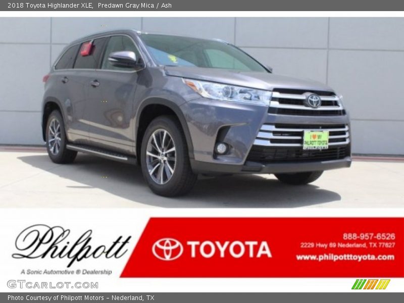 Predawn Gray Mica / Ash 2018 Toyota Highlander XLE