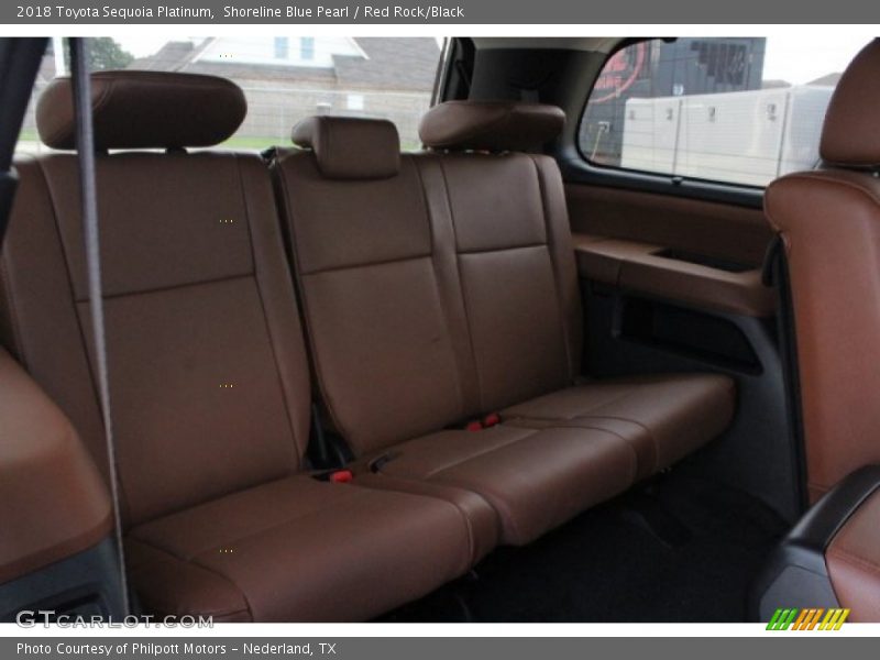 Shoreline Blue Pearl / Red Rock/Black 2018 Toyota Sequoia Platinum