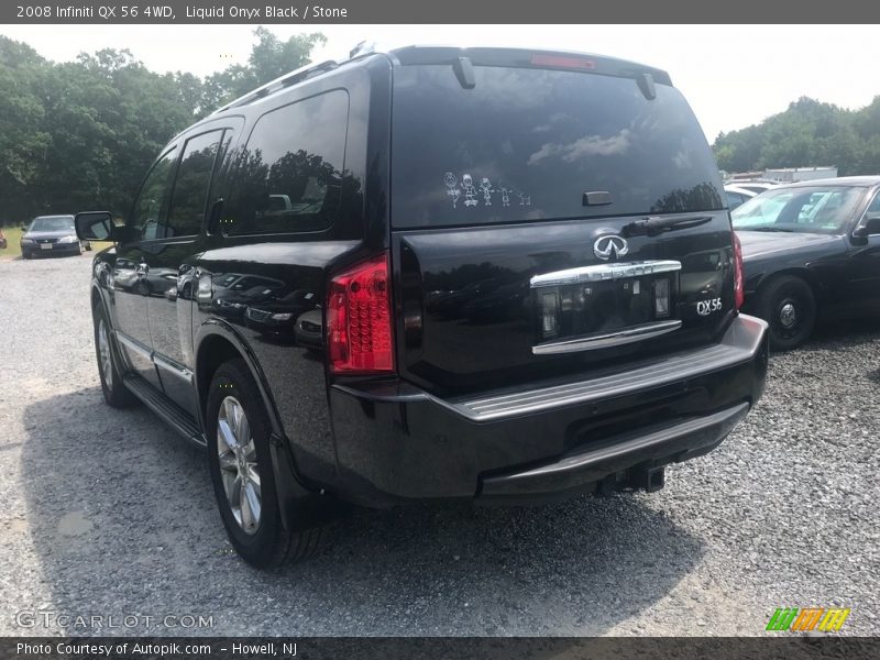 Liquid Onyx Black / Stone 2008 Infiniti QX 56 4WD