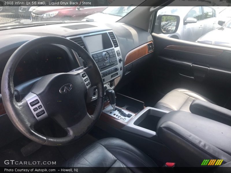 Liquid Onyx Black / Stone 2008 Infiniti QX 56 4WD