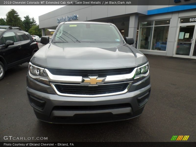 Satin Steel Metallic / Jet Black/Dark Ash 2019 Chevrolet Colorado WT Extended Cab 4x4