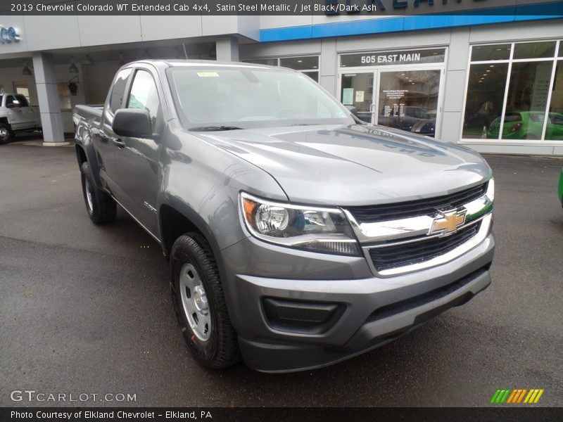 Satin Steel Metallic / Jet Black/Dark Ash 2019 Chevrolet Colorado WT Extended Cab 4x4