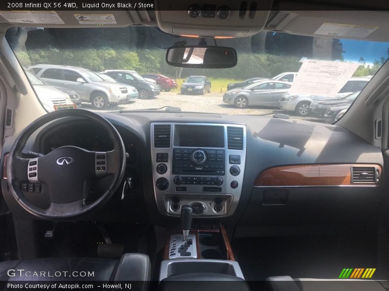 Liquid Onyx Black / Stone 2008 Infiniti QX 56 4WD