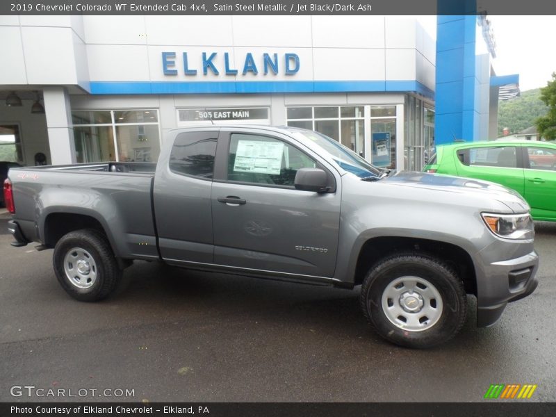 Satin Steel Metallic / Jet Black/Dark Ash 2019 Chevrolet Colorado WT Extended Cab 4x4