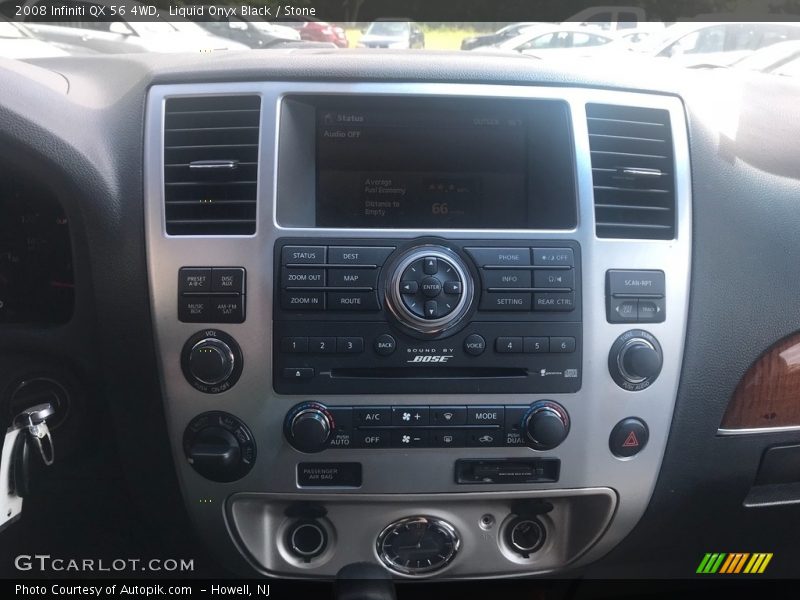 Liquid Onyx Black / Stone 2008 Infiniti QX 56 4WD