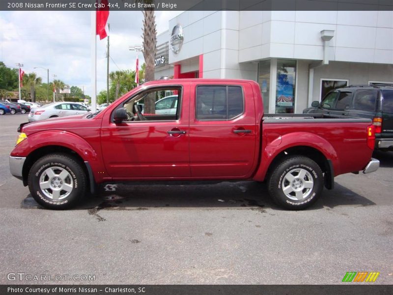 Red Brawn / Beige 2008 Nissan Frontier SE Crew Cab 4x4