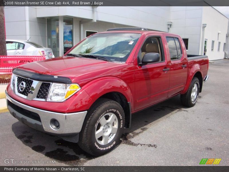 Red Brawn / Beige 2008 Nissan Frontier SE Crew Cab 4x4