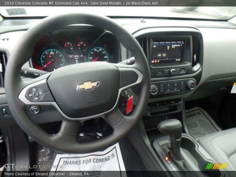 Satin Steel Metallic / Jet Black/Dark Ash 2019 Chevrolet Colorado WT Extended Cab 4x4