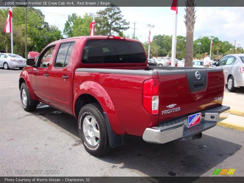 Red Brawn / Beige 2008 Nissan Frontier SE Crew Cab 4x4