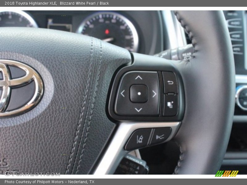 Blizzard White Pearl / Black 2018 Toyota Highlander XLE