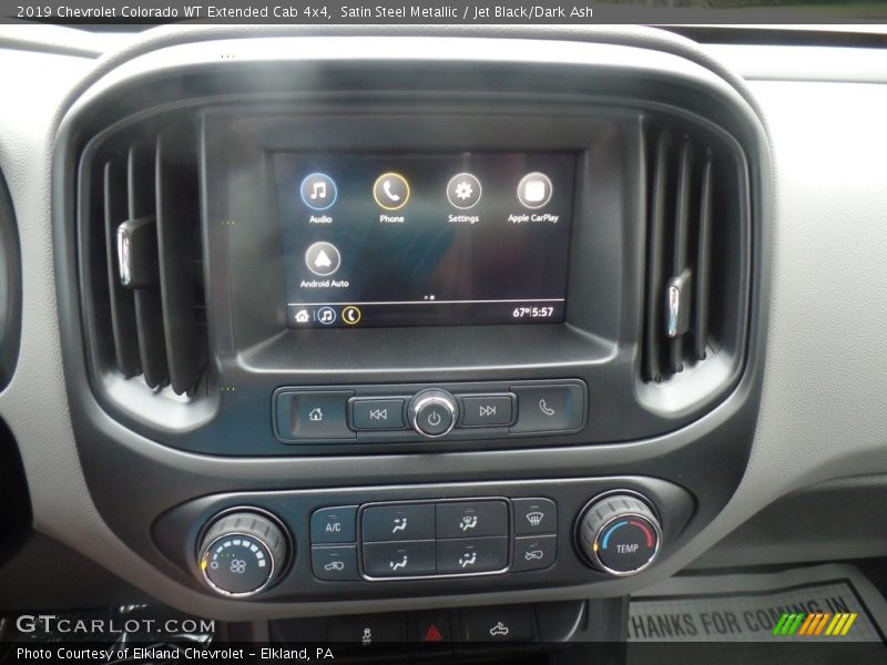 Satin Steel Metallic / Jet Black/Dark Ash 2019 Chevrolet Colorado WT Extended Cab 4x4