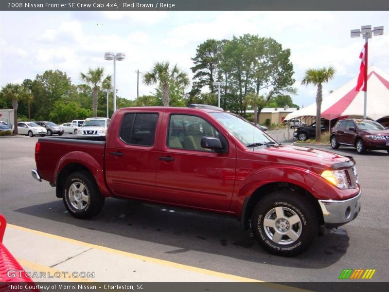 Red Brawn / Beige 2008 Nissan Frontier SE Crew Cab 4x4