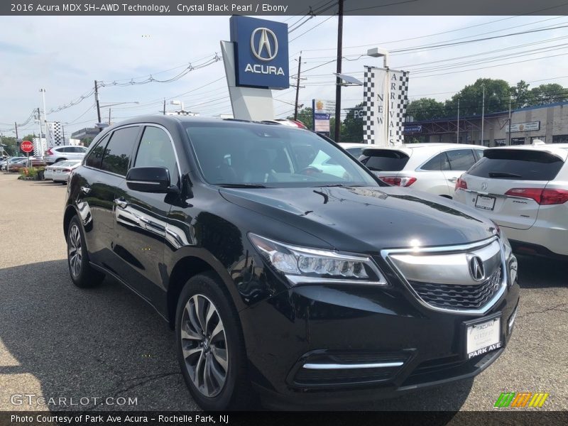 Crystal Black Pearl / Ebony 2016 Acura MDX SH-AWD Technology