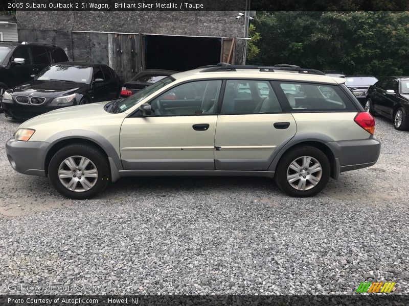 Brilliant Silver Metallic / Taupe 2005 Subaru Outback 2.5i Wagon