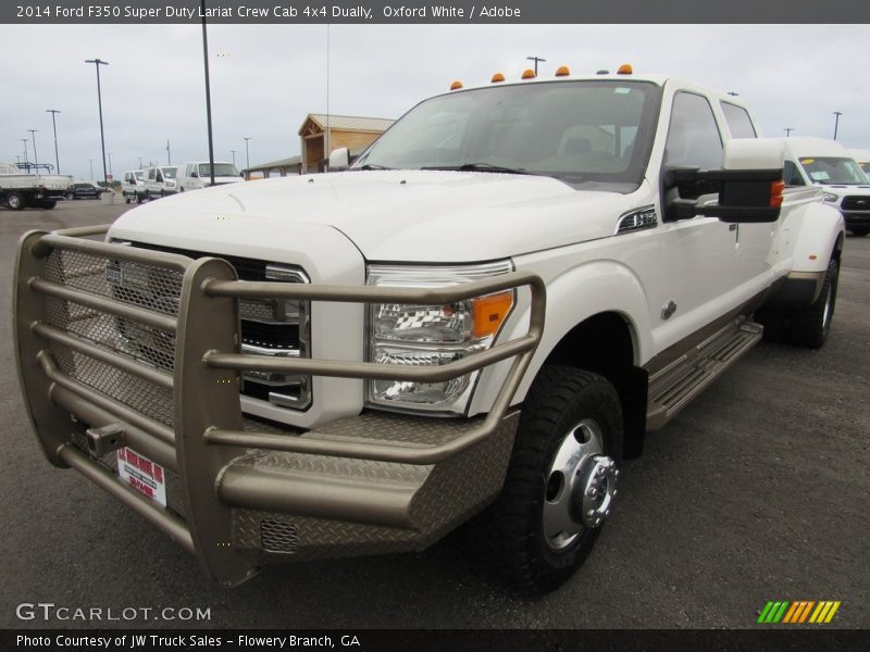 Oxford White / Adobe 2014 Ford F350 Super Duty Lariat Crew Cab 4x4 Dually