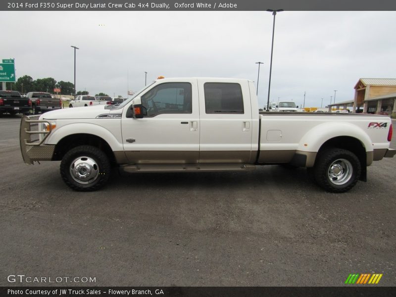 Oxford White / Adobe 2014 Ford F350 Super Duty Lariat Crew Cab 4x4 Dually