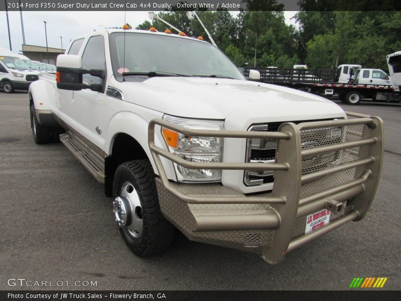 Oxford White / Adobe 2014 Ford F350 Super Duty Lariat Crew Cab 4x4 Dually