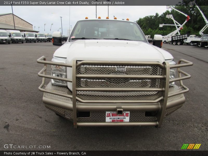 Oxford White / Adobe 2014 Ford F350 Super Duty Lariat Crew Cab 4x4 Dually