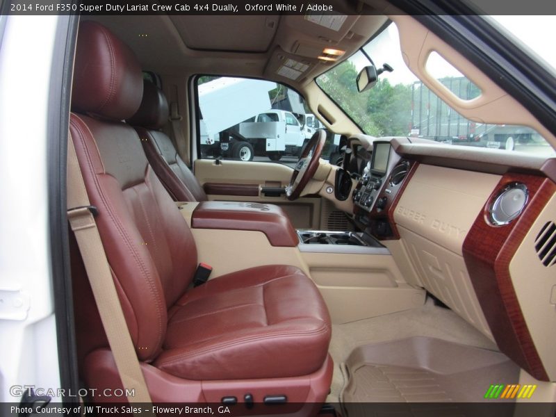 Oxford White / Adobe 2014 Ford F350 Super Duty Lariat Crew Cab 4x4 Dually