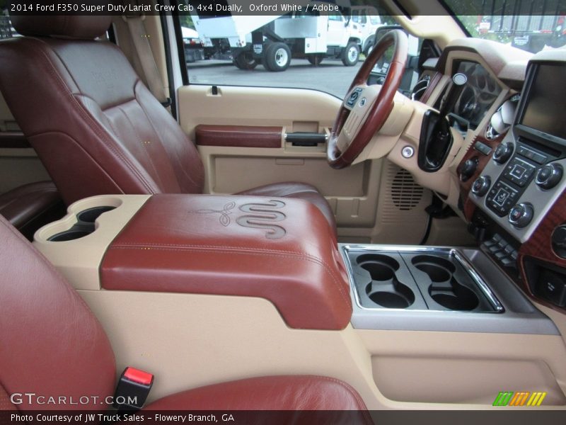 Oxford White / Adobe 2014 Ford F350 Super Duty Lariat Crew Cab 4x4 Dually