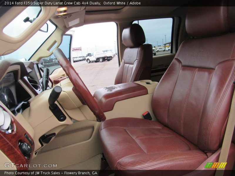 Oxford White / Adobe 2014 Ford F350 Super Duty Lariat Crew Cab 4x4 Dually