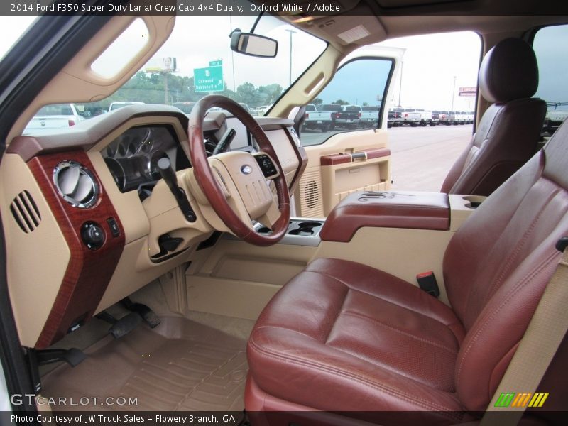 Oxford White / Adobe 2014 Ford F350 Super Duty Lariat Crew Cab 4x4 Dually