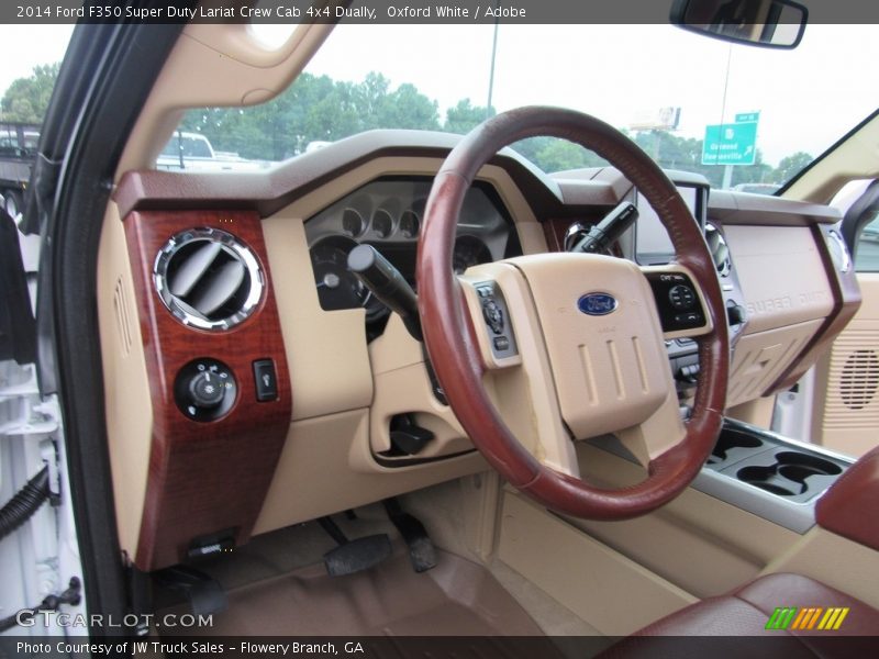Oxford White / Adobe 2014 Ford F350 Super Duty Lariat Crew Cab 4x4 Dually