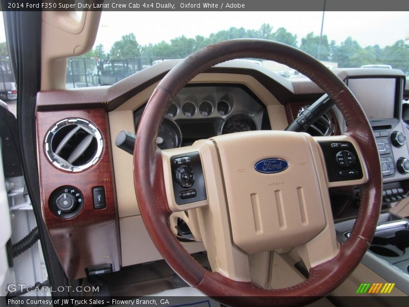 Oxford White / Adobe 2014 Ford F350 Super Duty Lariat Crew Cab 4x4 Dually