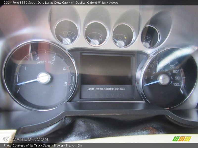 Oxford White / Adobe 2014 Ford F350 Super Duty Lariat Crew Cab 4x4 Dually