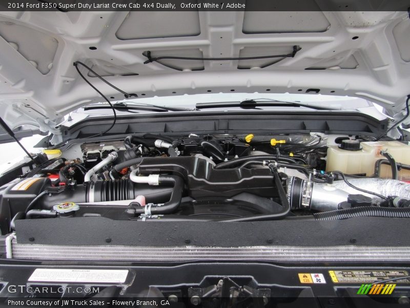 Oxford White / Adobe 2014 Ford F350 Super Duty Lariat Crew Cab 4x4 Dually