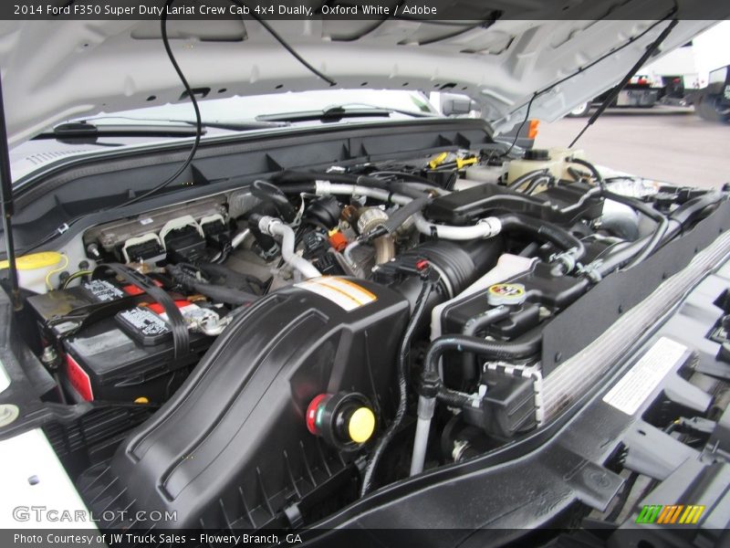 Oxford White / Adobe 2014 Ford F350 Super Duty Lariat Crew Cab 4x4 Dually