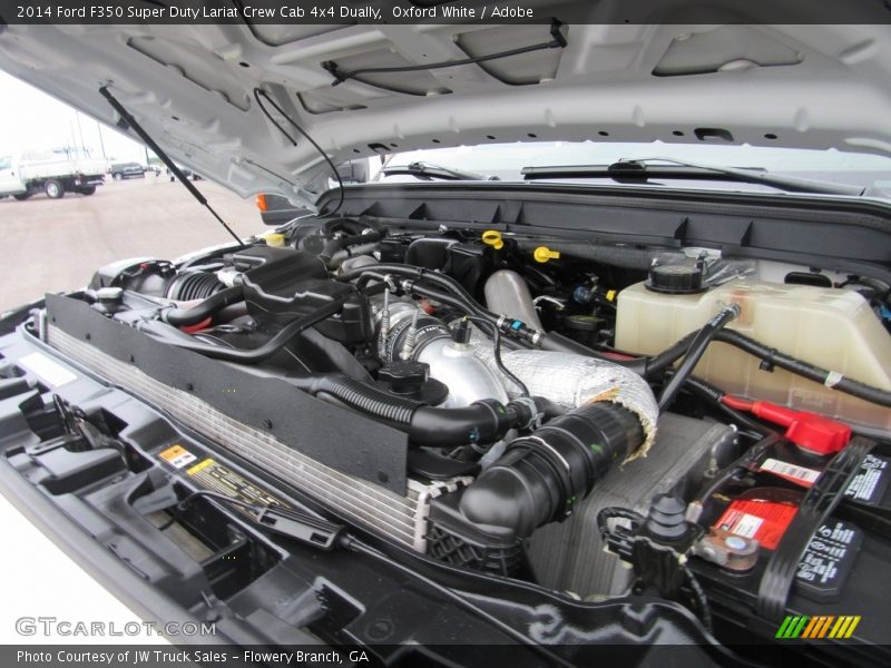 Oxford White / Adobe 2014 Ford F350 Super Duty Lariat Crew Cab 4x4 Dually
