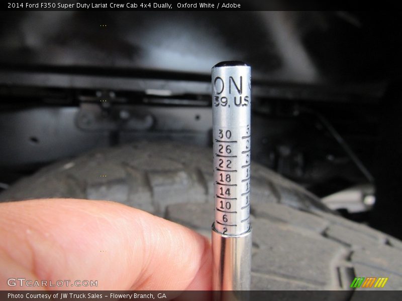 Oxford White / Adobe 2014 Ford F350 Super Duty Lariat Crew Cab 4x4 Dually