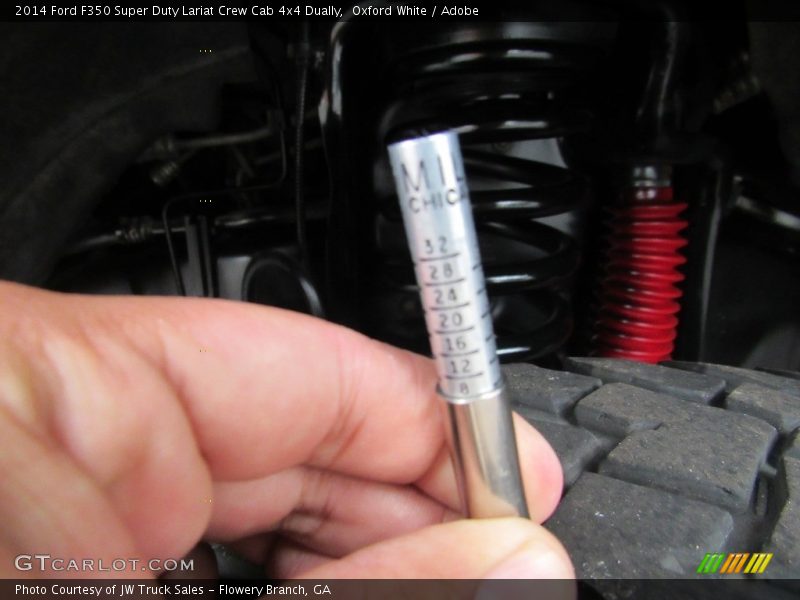 Oxford White / Adobe 2014 Ford F350 Super Duty Lariat Crew Cab 4x4 Dually