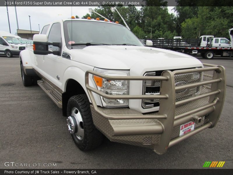 Oxford White / Adobe 2014 Ford F350 Super Duty Lariat Crew Cab 4x4 Dually