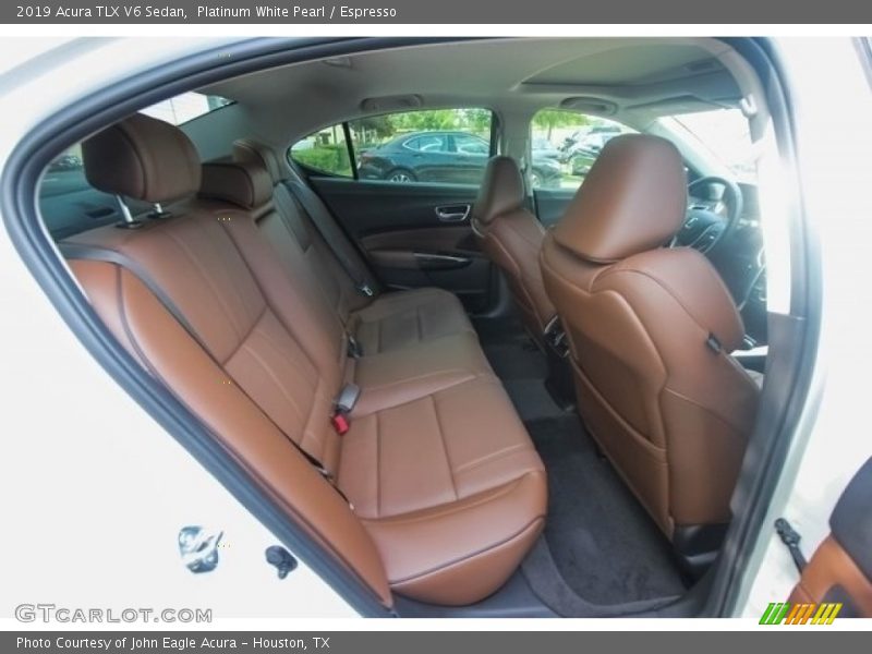 Platinum White Pearl / Espresso 2019 Acura TLX V6 Sedan