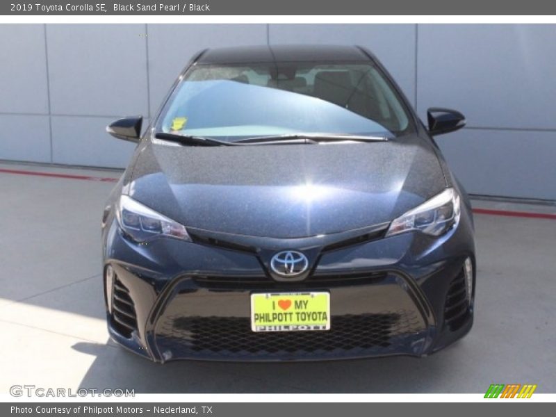 Black Sand Pearl / Black 2019 Toyota Corolla SE