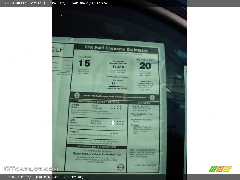 Super Black / Graphite 2009 Nissan Frontier LE Crew Cab