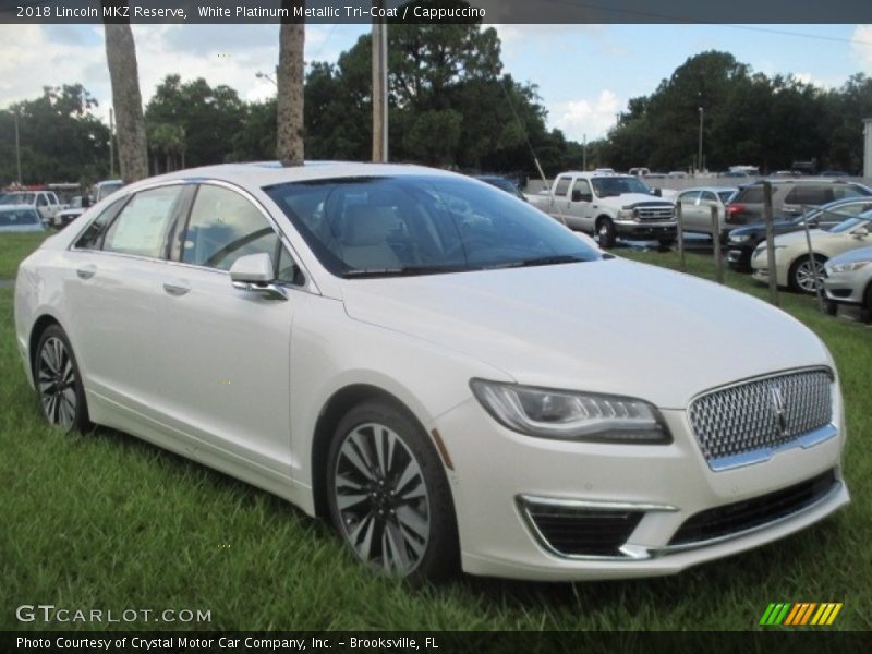 White Platinum Metallic Tri-Coat / Cappuccino 2018 Lincoln MKZ Reserve